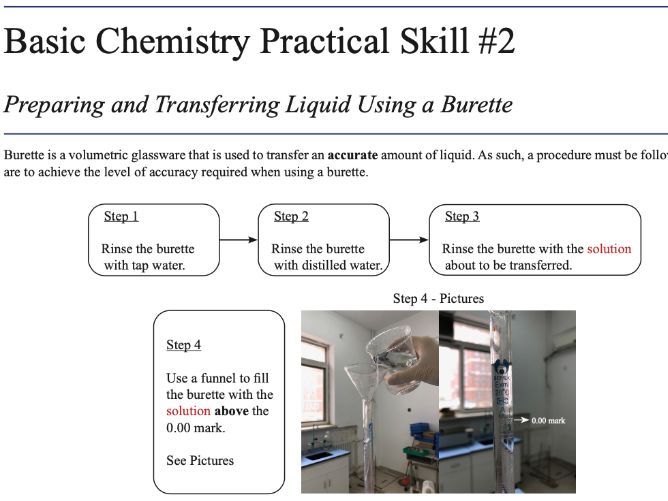 5 Basic Chemistry Practical Skills Manual For A Level Teaching Resources