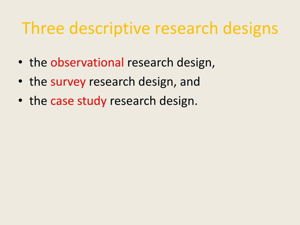 A Descriptive Strategy