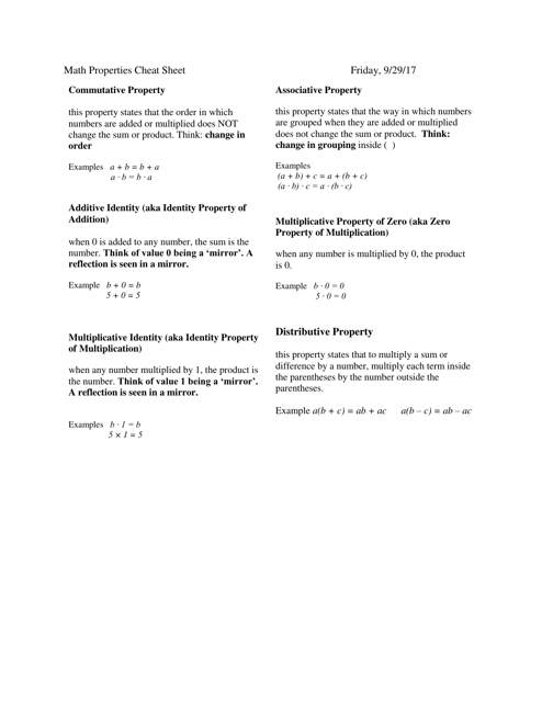 Understanding Properties in Math: A Clear Definition