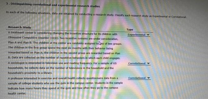 Distinguishing Between Experimental And Correlational Studies Docx