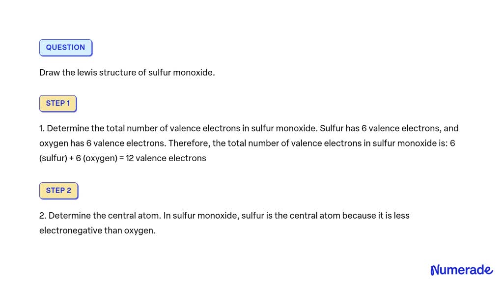 Sulfur Monoxide Lewis Structure: Simplified Guide