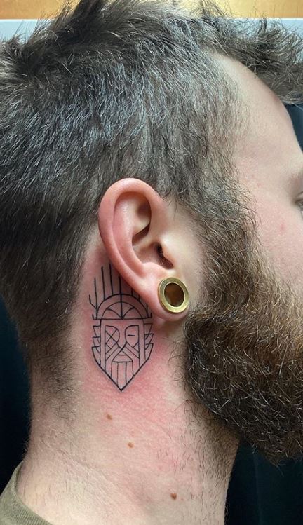 Behind-the-Ear Tattoos for Men: Creative & Bold Ideas