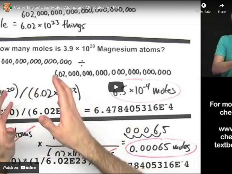 Moles Converting Between Moles Atoms And Molecules Bartlett High School