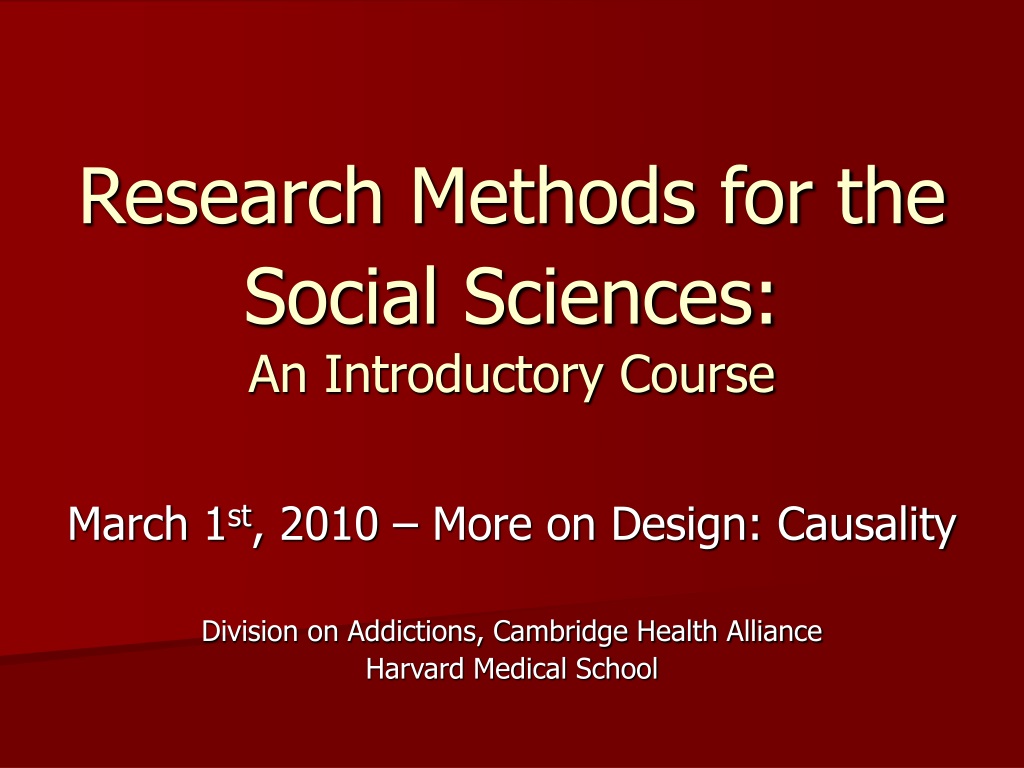 Ppt Research Methods For The Social Sciences An Introductory Course