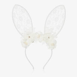 Sienna Likes To Party White Lace Bunny Ears Hairband Childrensalon Sienna Likes To Party White Lace Bunny Ears Hairband Childrensalon