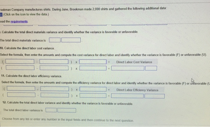 Solved 7 Calculate The Direct Materials Cost Variance Chegg Com