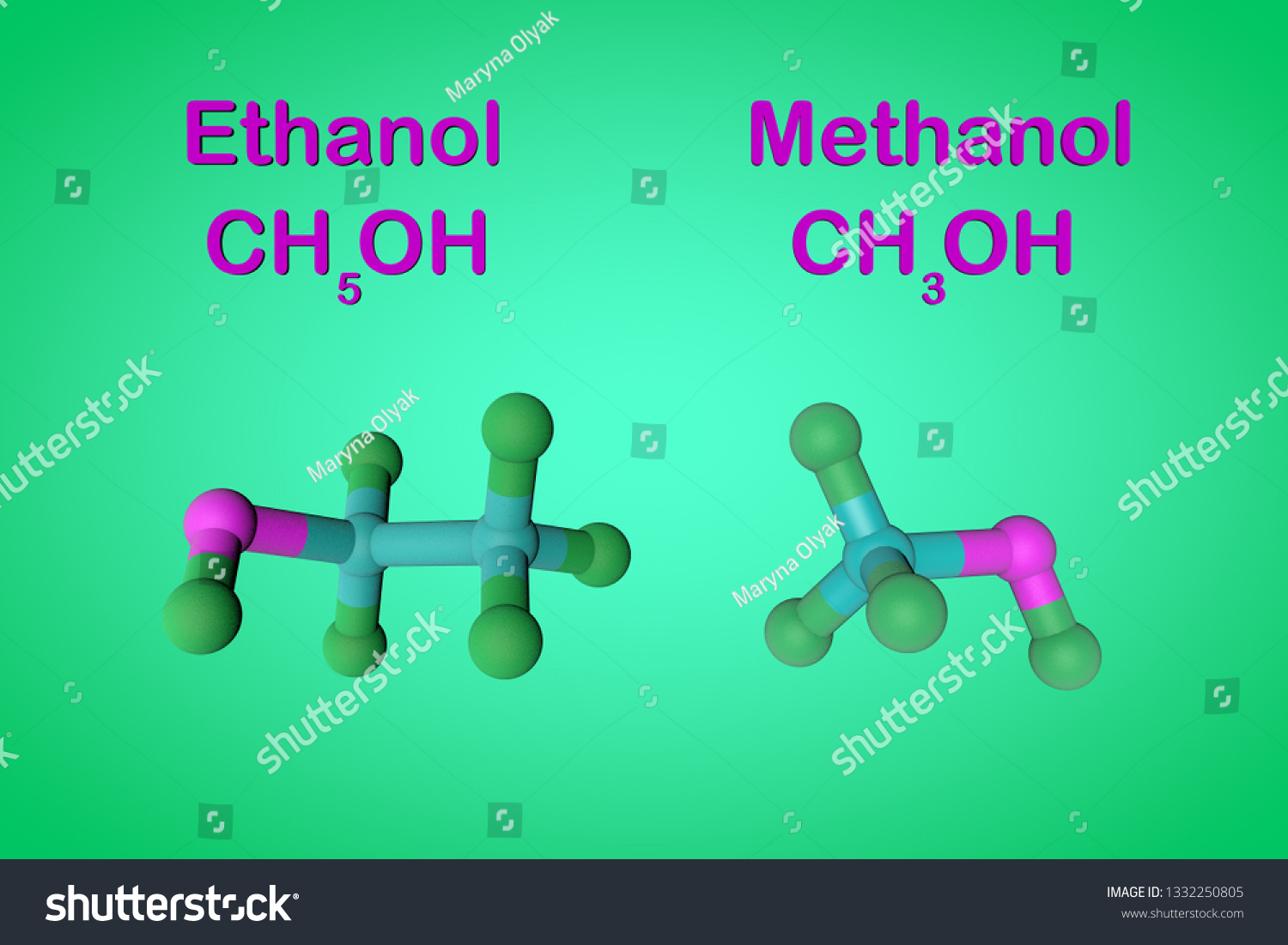 Structural Chemical Formulas Models Ethanol Methanol Stock Illustration Structural Chemical Formulas Models Ethanol Methanol Stock Illustration