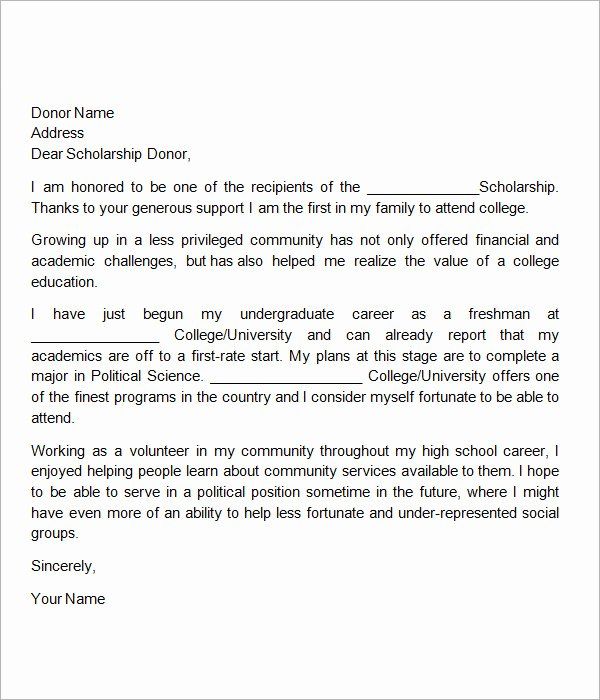 Thank You for the Scholarship: A Heartfelt Note