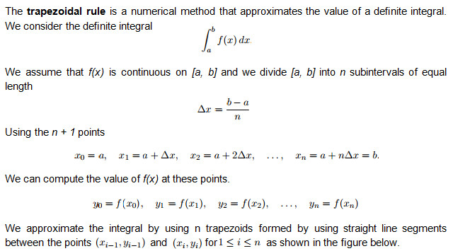 Trapezoidal Rule Numerical Methods Trapezoidal Rule Numerical Methods