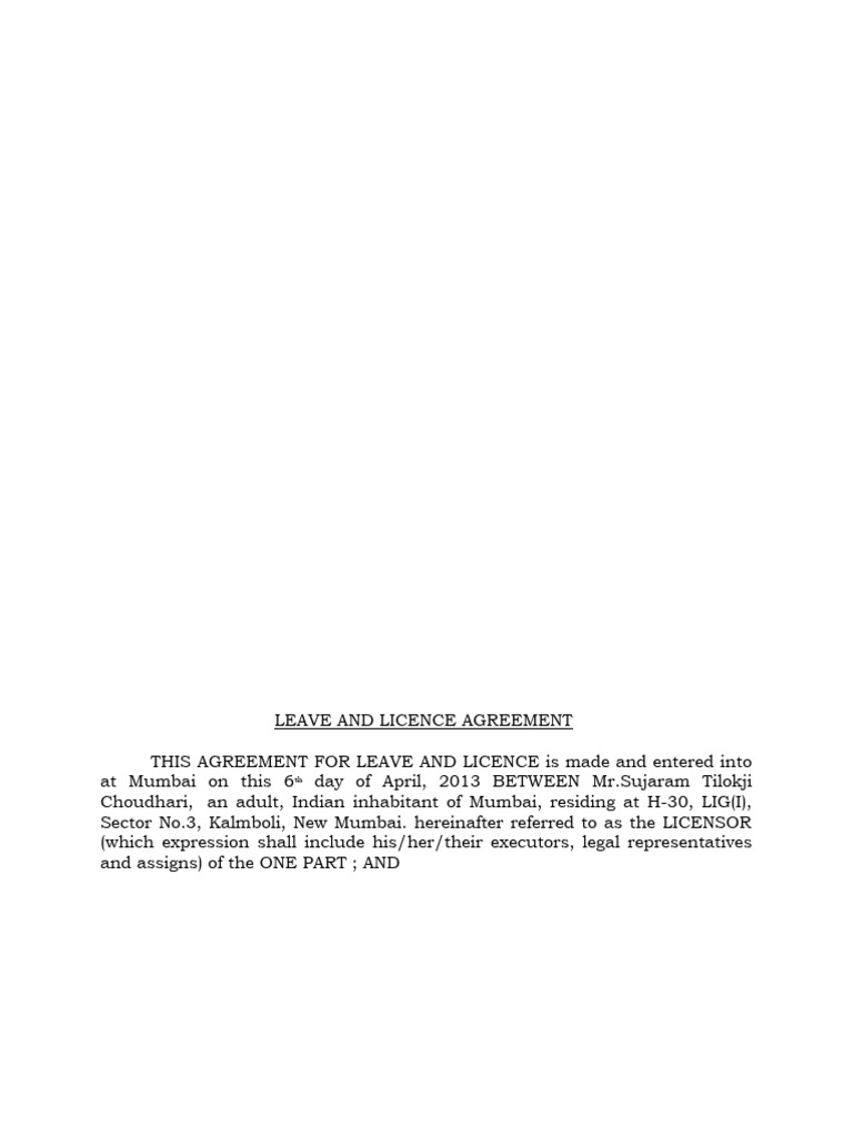 Unlocking The Essentials Understanding Leave And License Agreements Unlocking The Essentials Understanding Leave And License Agreements
