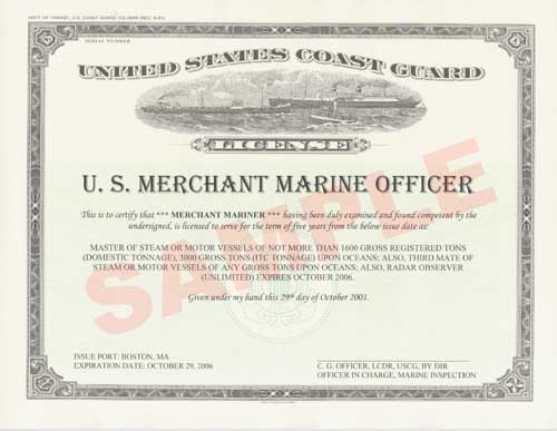 Uscg First Class Pilot License Requirements Merchant Mariner Credential